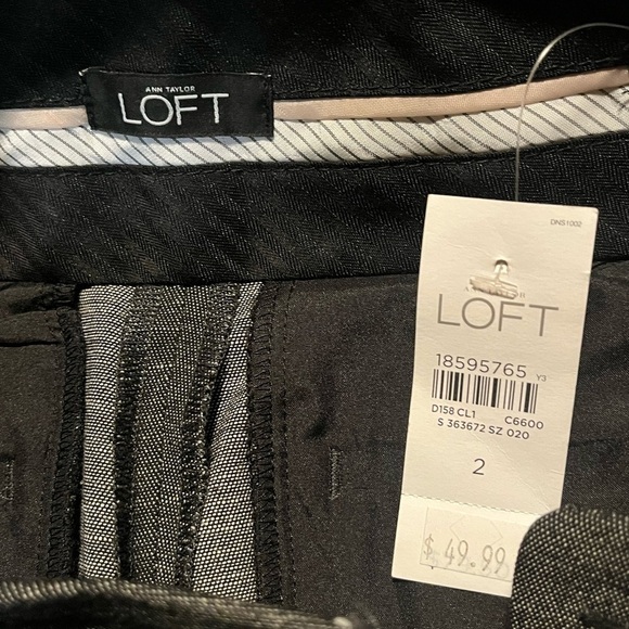 NWT Loft Julie Trousers Curvy Through The Hips Linen Blend  Sz 2 - Picture 7 of 9